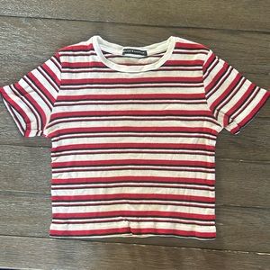 Brandy Melville Red Stripe Shirt
